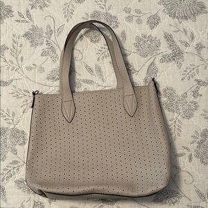 Steve Madden Taupe Perforated Tote Bag